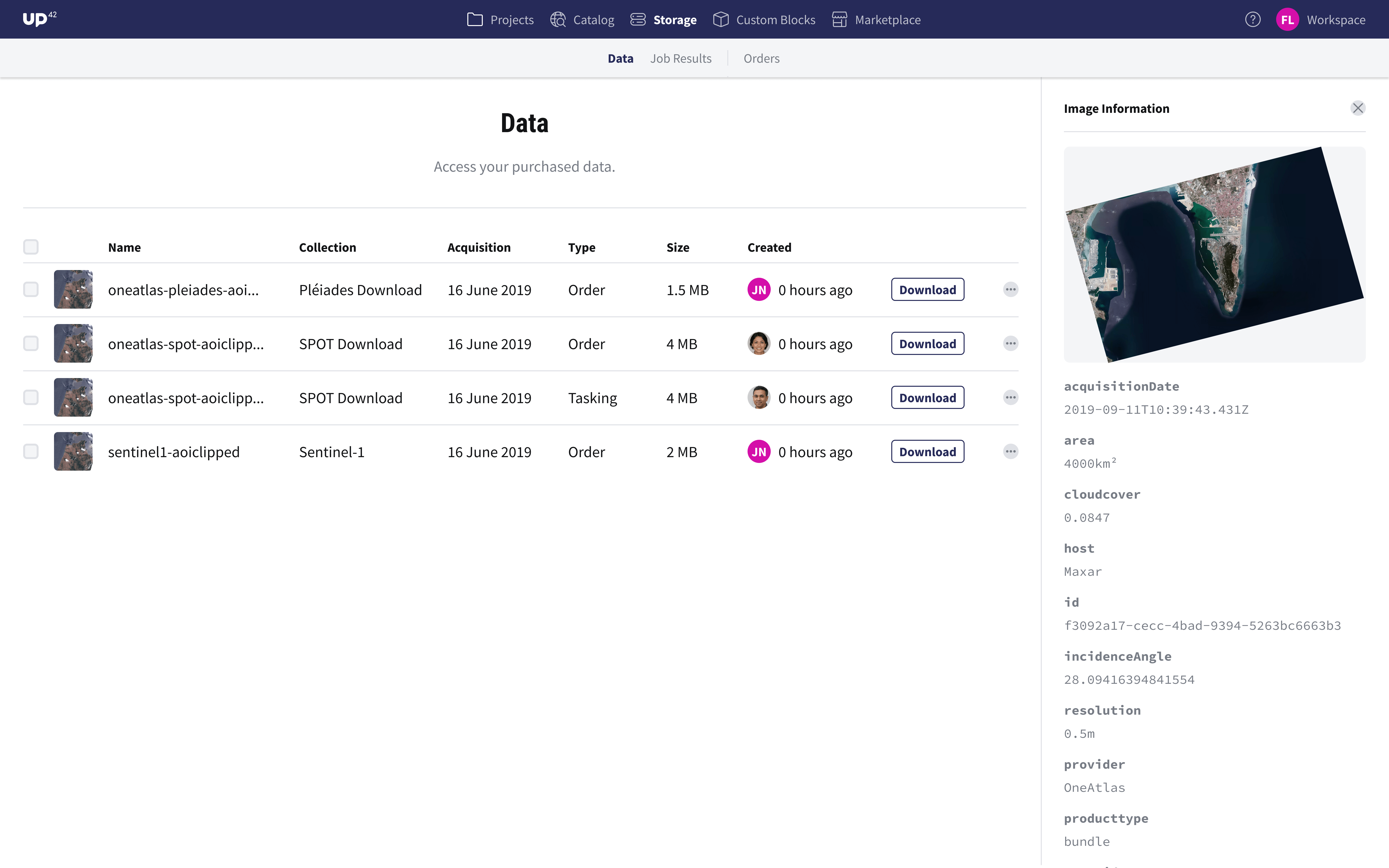 Storage Image Information